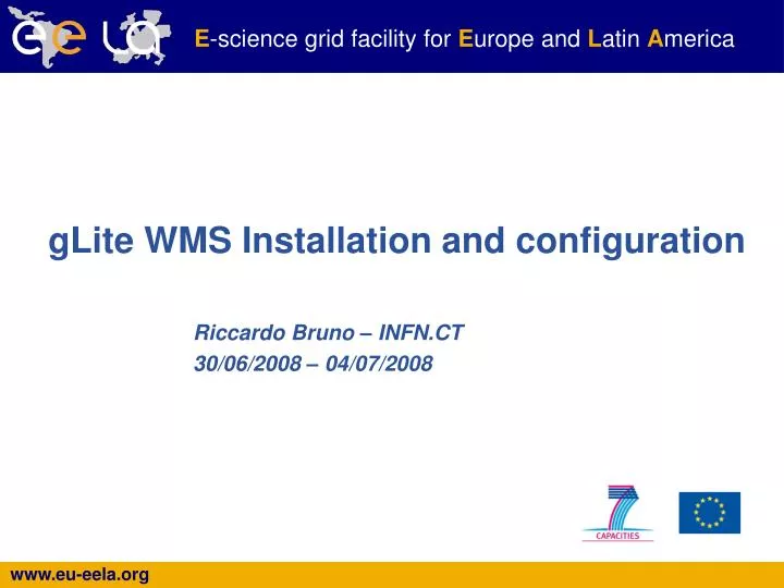 glite wms installation and configuration