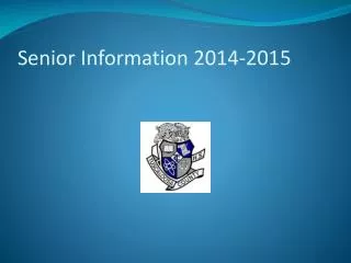 Senior Information 2014-2015