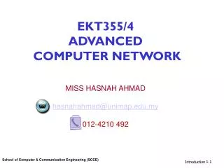 EKT355/4 ADVANCED COMPUTER NETWORK