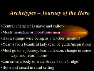 Archetypes – Journey of the Hero