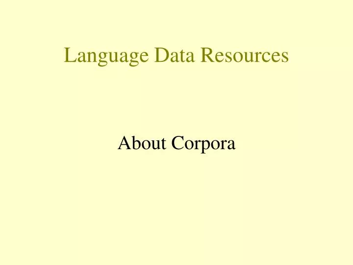 about corpora