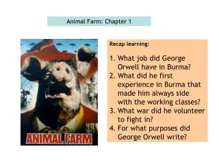 Animal Farm: Chapter 1