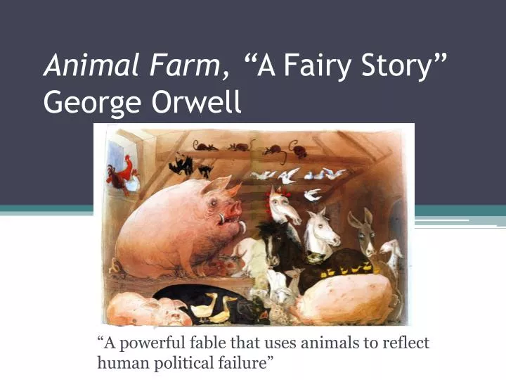 animal farm a fairy story george orwell