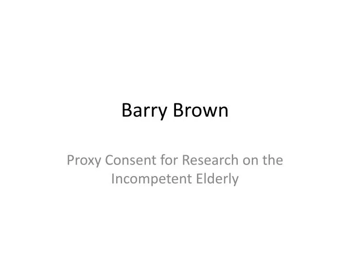 barry brown