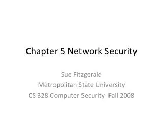 Chapter 5 Network Security