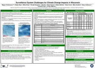 Surveillance System Challenges for Climate Change Impacts in Wisconsin