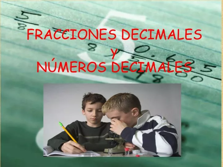 fracciones decimales y n meros decimales