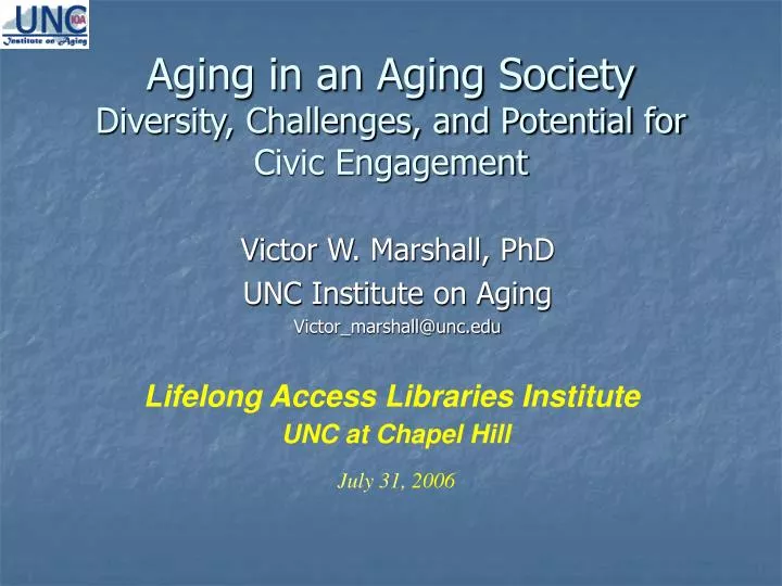 aging in an aging society diversity challenges and potential for civic engagement