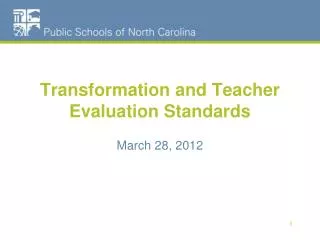 Transformation and Teacher Evaluation Standards