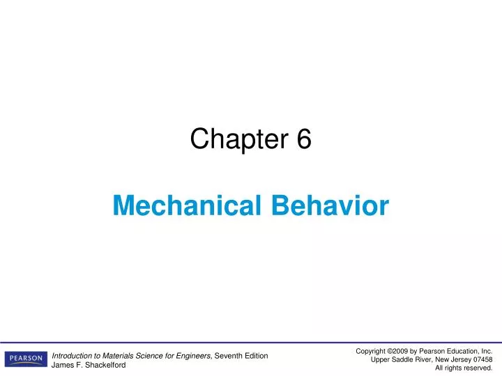 chapter 6 mechanical behavior