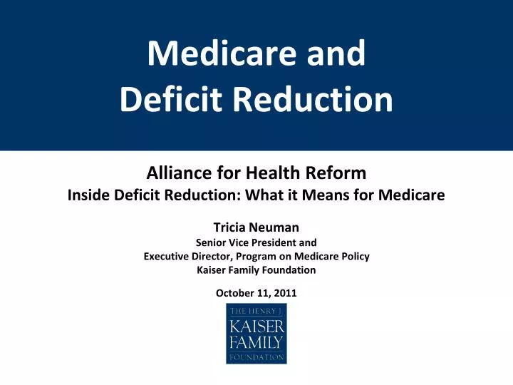 medicare and deficit reduction