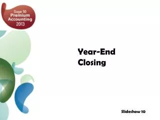 Year-End Closing