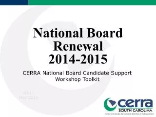 National Board Renewal 2014-2015