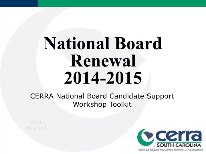 national board renewal 2014 2015