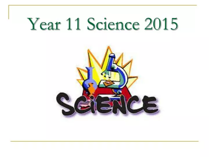 year 11 science 2015