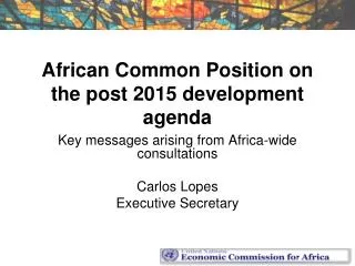 African Common Position on the post 2015 development agenda
