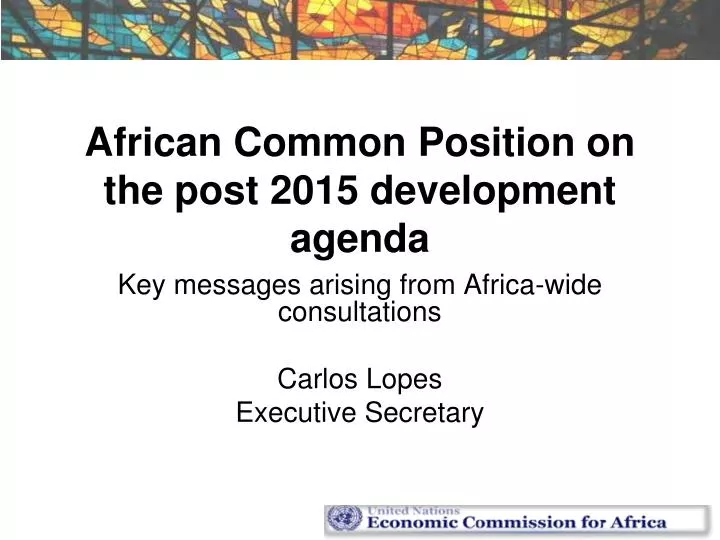 african common position on the post 2015 development agenda