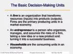The Basic Decision-Making Units - slide 1