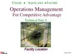 Facility Location - slide 1