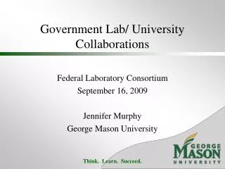Government Lab/ University Collaborations
