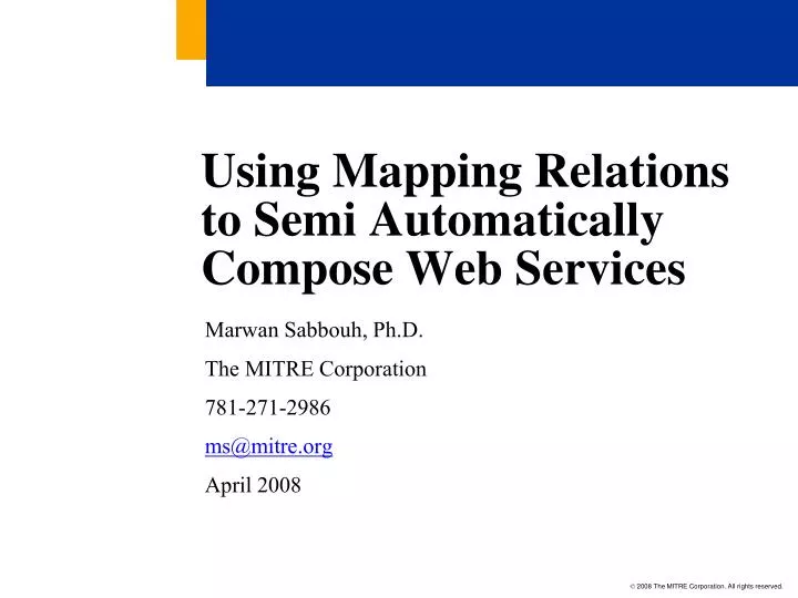 using mapping relations to semi automatically compose web services