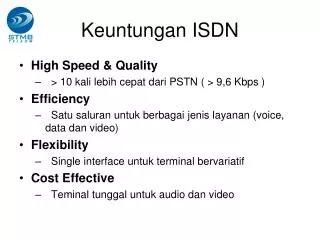 Keuntungan ISDN