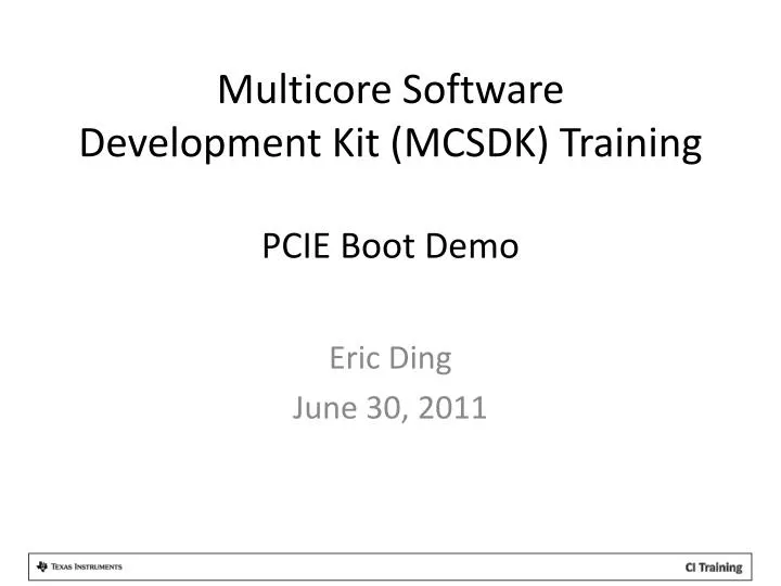pcie boot demo