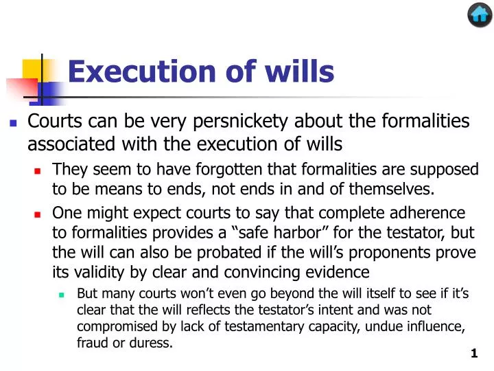 execution of wills