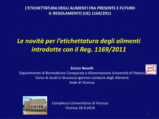 Complesso Universitario di Vicenza Vicenza 26.9.2014