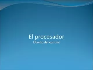 El procesador
