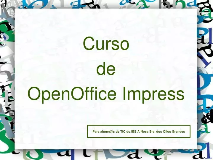 curso de openoffice impress