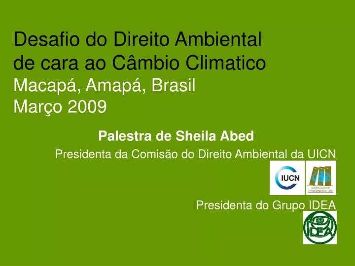desafio do direito ambiental de cara ao c mbio climatico macap amap brasil mar o 2009
