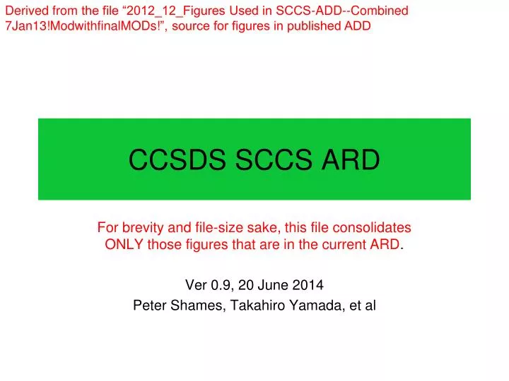 ccsds sccs ard