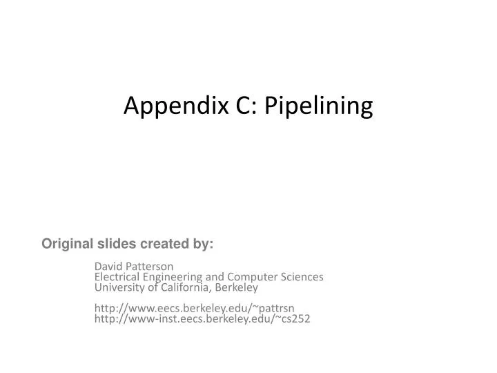 appendix c pipelining
