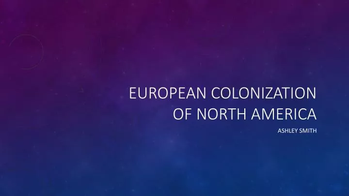 european colonization of north america