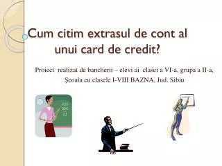 Cum citim extrasul de cont al unui card de credit?