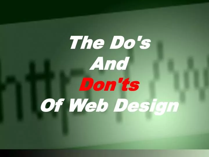 the do s and don ts of web design