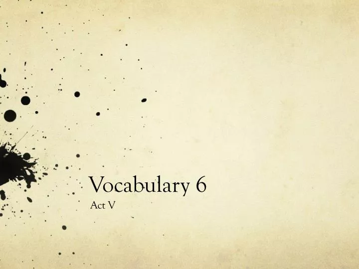 vocabulary 6