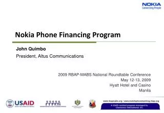 Nokia Phone Financing Program