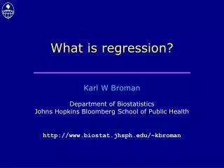 What is regression?