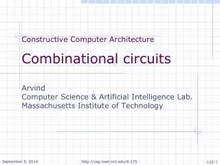 Constructive Computer Architecture Combinational circuits Arvind