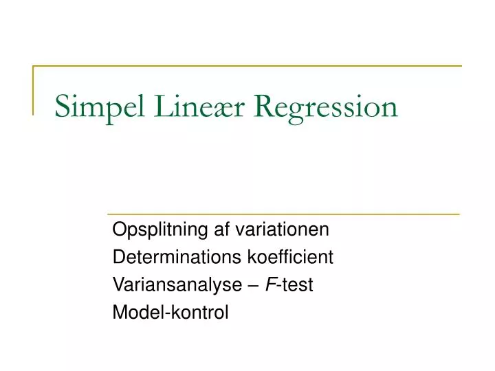 simpel line r regression