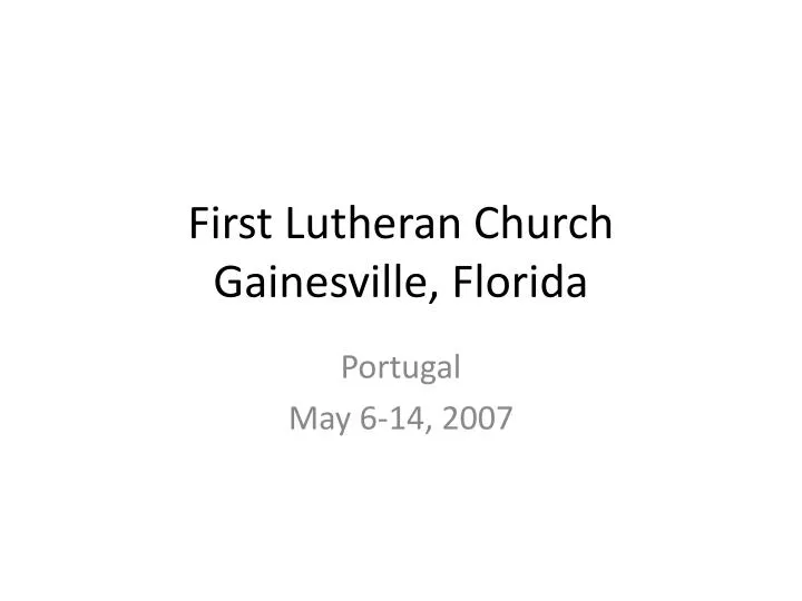 first lutheran church gainesville florida