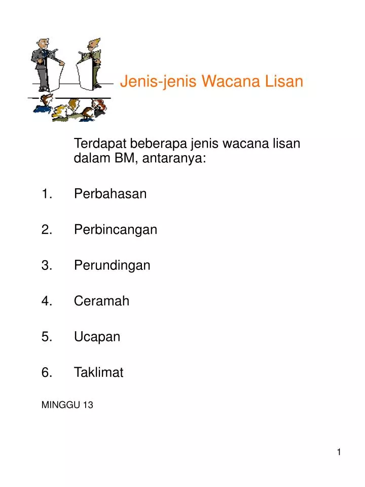 jenis jenis wacana lisan