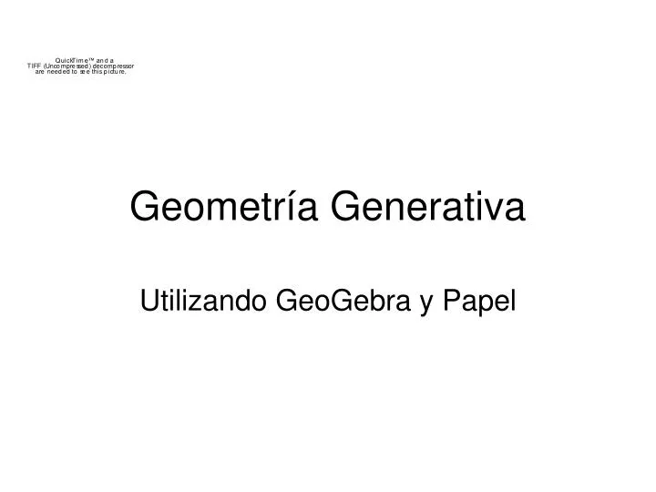geometr a generativa