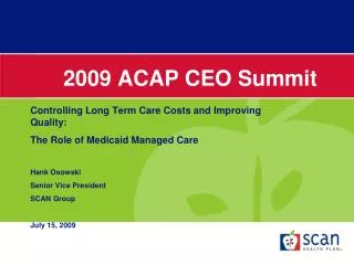 2009 ACAP CEO Summit