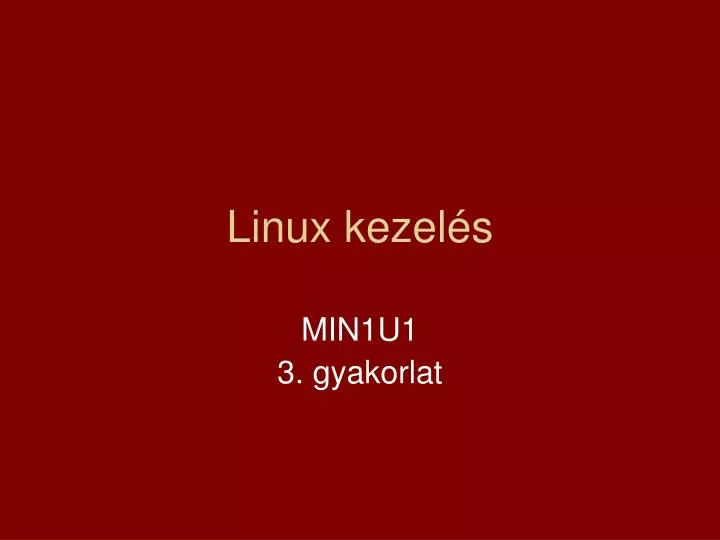 linux kezel s