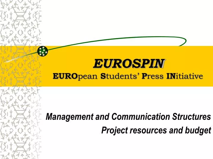eurospin euro pean s tudents p ress in itiative