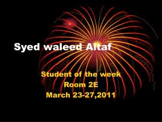 Syed waleed Altaf