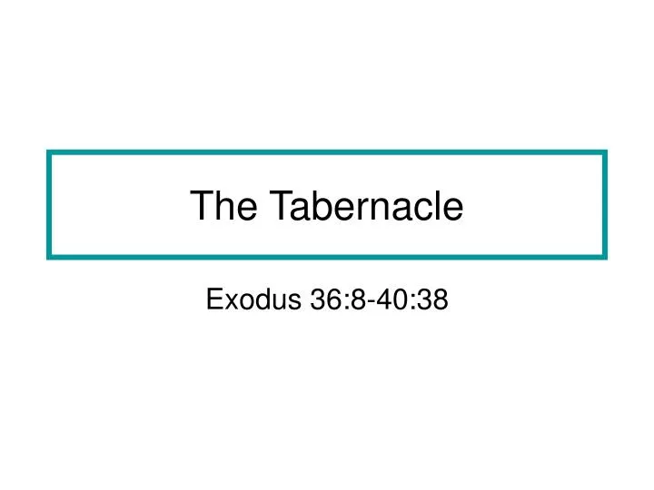 the tabernacle